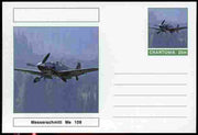 Chartonia (Fantasy) Aircraft - Messerschmitt Me-109 postal stationery card unused and fine