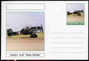 Chartonia (Fantasy) Aircraft - Junkers Ju-87 Stuka Bomber postal stationery card unused and fine