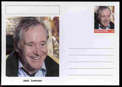 Palatine (Fantasy) Personalities - Jack Lemmon (comic actor) postal stationery card unused and fine