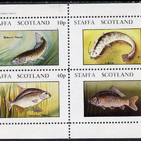Staffa 1982 Fish #09 (Trout, Bream, etc) perf,set of 4 values (10p to 75p) unmounted mint
