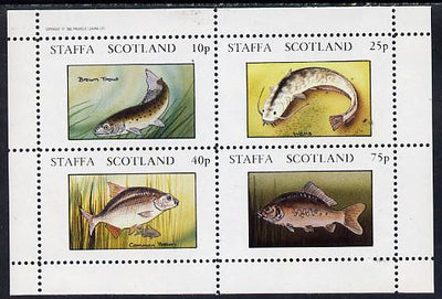 Staffa 1982 Fish #09 (Trout, Bream, etc) perf,set of 4 values (10p to 75p) unmounted mint