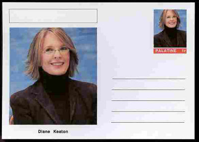Palatine (Fantasy) Personalities - Diane Keaton (actress) postal stationery card unused and fine