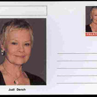 Palatine (Fantasy) Personalities - Judi Dench (actress) postal stationery card unused and fine