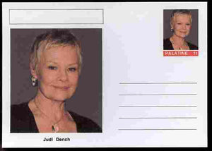 Palatine (Fantasy) Personalities - Judi Dench (actress) postal stationery card unused and fine
