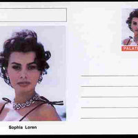Palatine (Fantasy) Personalities - Sophia Loren (actress) postal stationery card unused and fine