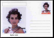 Palatine (Fantasy) Personalities - Sophia Loren (actress) postal stationery card unused and fine