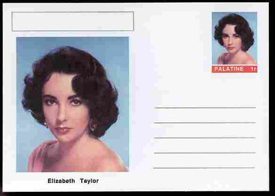 Palatine (Fantasy) Personalities - Elizabeth Taylor (actress) postal stationery card unused and fine