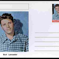Palatine (Fantasy) Personalities - Burt Lancaster (actor) postal stationery card unused and fine