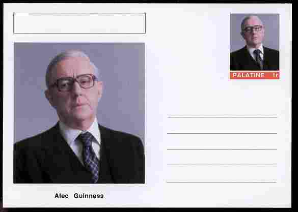Palatine (Fantasy) Personalities - Alec Guinness (actor) postal stationery card unused and fine