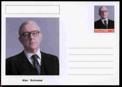 Palatine (Fantasy) Personalities - Alec Guinness (actor) postal stationery card unused and fine