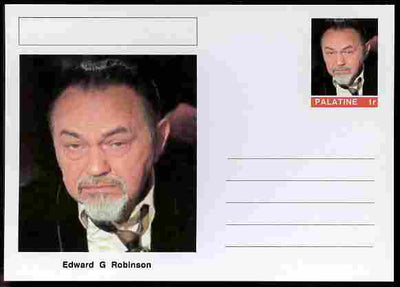 Palatine (Fantasy) Personalities - Edward G Robinson (actor) postal stationery card unused and fine