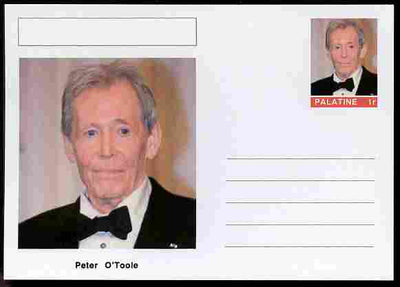 Palatine (Fantasy) Personalities - Peter O'Toole (actor) postal stationery card unused and fine