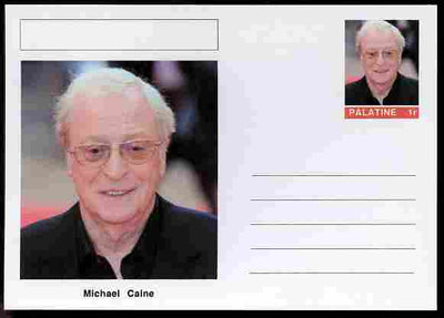 Palatine (Fantasy) Personalities - Michael Caine (actor) postal stationery card unused and fine