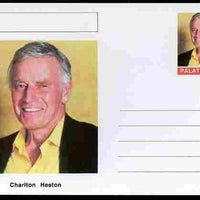 Palatine (Fantasy) Personalities - Charlton Heston (actor) postal stationery card unused and fine