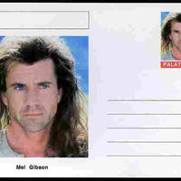 Palatine (Fantasy) Personalities - Mel Gibson (actor) postal stationery card unused and fine