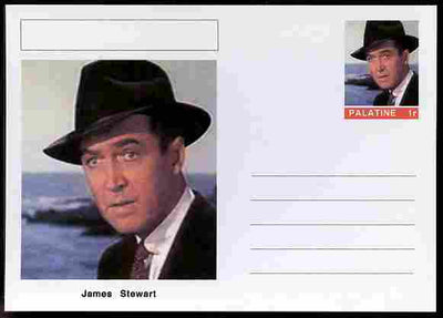Palatine (Fantasy) Personalities - James Stewart (actor) postal stationery card unused and fine