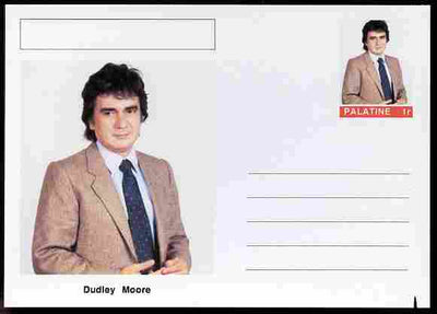 Palatine (Fantasy) Personalities - Dudley Moore (comic actor) postal stationery card unused and fine