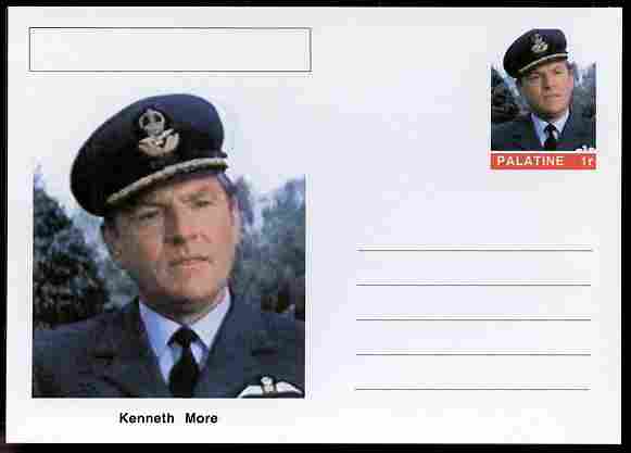 Palatine (Fantasy) Personalities - Kenneth More (actor) postal stationery card unused and fine