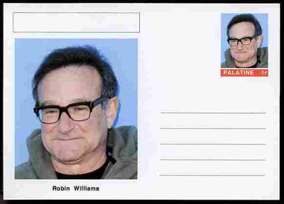 Palatine (Fantasy) Personalities - Robin Williams (comic actor) postal stationery card unused and fine