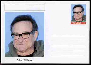 Palatine (Fantasy) Personalities - Robin Williams (comic actor) postal stationery card unused and fine