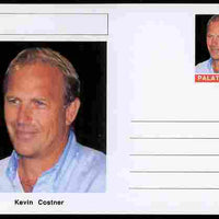 Palatine (Fantasy) Personalities - Kevin Costner (actor) postal stationery card unused and fine