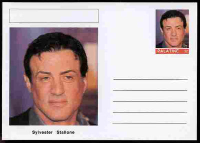 Palatine (Fantasy) Personalities - Sylvester Stallone (actor) postal stationery card unused and fine