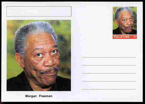 Palatine (Fantasy) Personalities - Morgan Freeman (actor) postal stationery card unused and fine