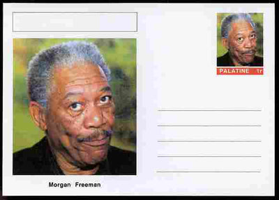 Palatine (Fantasy) Personalities - Morgan Freeman (actor) postal stationery card unused and fine