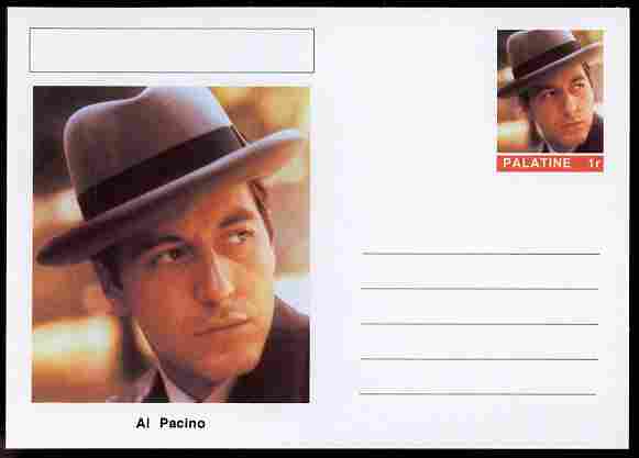 Palatine (Fantasy) Personalities - Al Pacino (actor) postal stationery card unused and fine