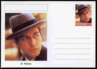 Palatine (Fantasy) Personalities - Al Pacino (actor) postal stationery card unused and fine
