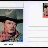 Palatine (Fantasy) Personalities - John Wayne (actor) postal stationery card unused and fine