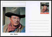Palatine (Fantasy) Personalities - John Wayne (actor) postal stationery card unused and fine
