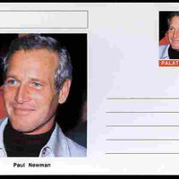 Palatine (Fantasy) Personalities - Paul Newman (actor) postal stationery card unused and fine