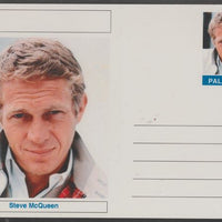 Palatine (Fantasy) Personalities - Steve McQueen (actor) postal stationery card unused and fine