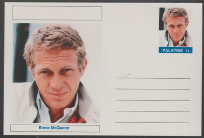 Palatine (Fantasy) Personalities - Steve McQueen (actor) postal stationery card unused and fine