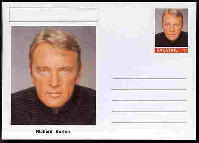 Palatine (Fantasy) Personalities - Richard Burton (actor) postal stationery card unused and fine