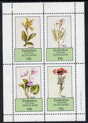 Eynhallow 1981 Flowers #02 (Cowslip, Lady's Smock, violet & Poppy) perf,set of 4 values (10p to 75p) unmounted mint