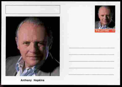 Palatine (Fantasy) Personalities - Anthony Hopkins (actor) postal stationery card unused and fine