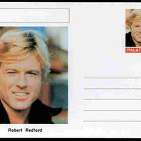 Palatine (Fantasy) Personalities - Robert Redford (actor) postal stationery card unused and fine