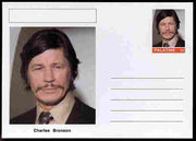 Palatine (Fantasy) Personalities - Charles Bronson (actor) postal stationery card unused and fine
