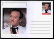 Palatine (Fantasy) Personalities - David Niven (actor) postal stationery card unused and fine
