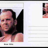 Palatine (Fantasy) Personalities - Bruce Willis (actor) postal stationery card unused and fine