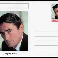 Palatine (Fantasy) Personalities - Gregory Peck (actor) postal stationery card unused and fine