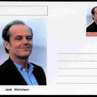 Palatine (Fantasy) Personalities - Jack Nicholson (comic actor) postal stationery card unused and fine