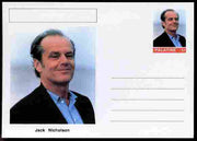 Palatine (Fantasy) Personalities - Jack Nicholson (comic actor) postal stationery card unused and fine
