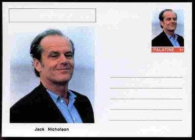 Palatine (Fantasy) Personalities - Jack Nicholson (comic actor) postal stationery card unused and fine