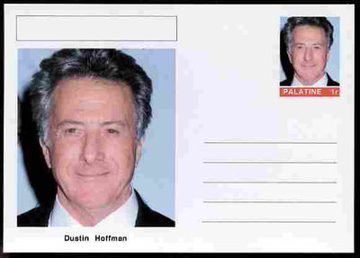 Palatine (Fantasy) Personalities - Dustin Hoffman (actor) postal stationery card unused and fine