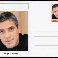 Palatine (Fantasy) Personalities - George Clooney (actor) postal stationery card unused and fine