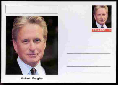 Palatine (Fantasy) Personalities - Michael Douglas (actor) postal stationery card unused and fine