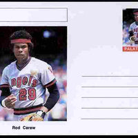 Palatine (Fantasy) Personalities - Rod Carew (baseball) postal stationery card unused and fine